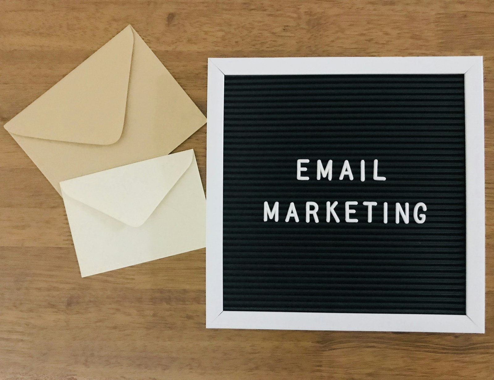 email marketing theme on wooden background 52